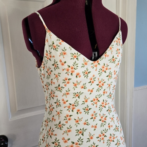 Windsor White & Orange Small Floral Strappy Bodysuit - Picture 2 of 10